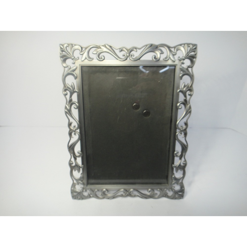 Malden Ornate Silver Metal 5x7 Picture Frame Scroll Fleur-de-lis Openwork Border